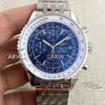Perfect Replica Breitling Navitimer World GMT 46mm Watch White Dial Stainless Steel